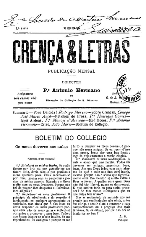Crença e Letras