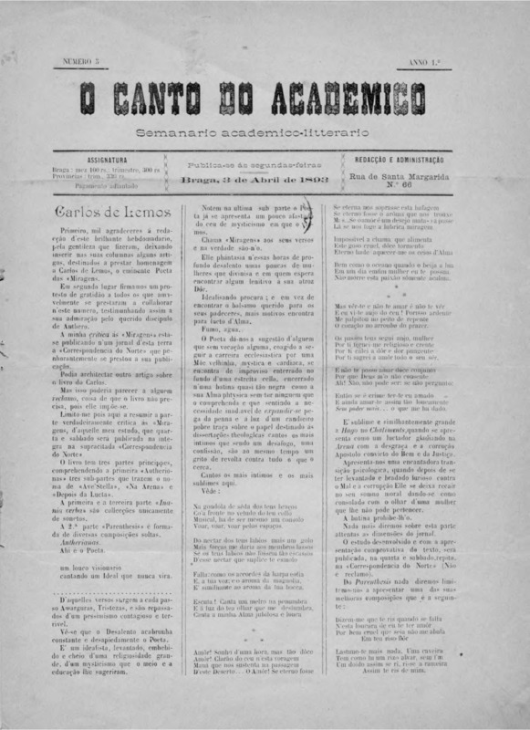 Canto do Academico (O)