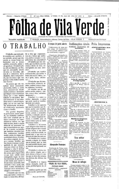 Folha de Vila Verde (A)