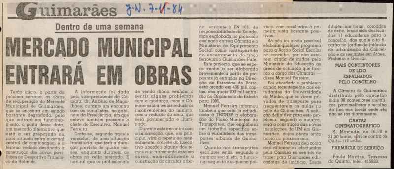 Jornal de Notícias -07/11/1984