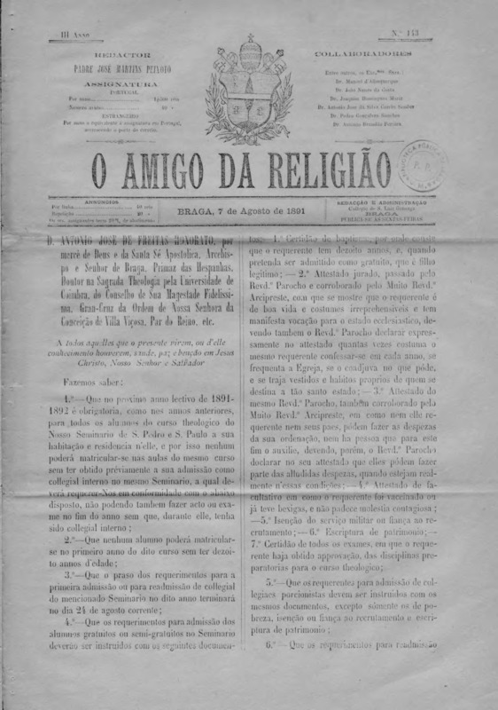 Amigo da Religião (O)