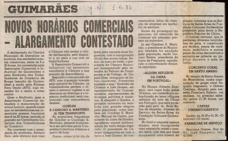 Jornal de Notícias -01/06/1984