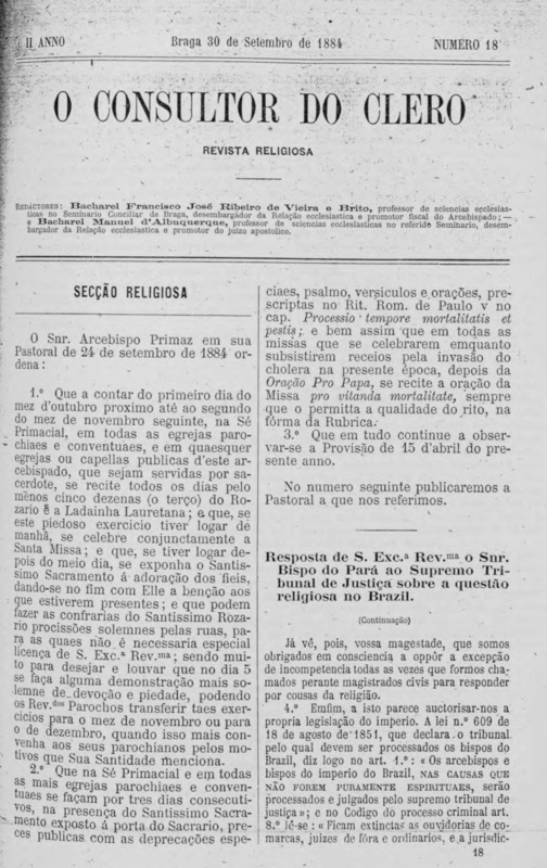 Consultor do Clero (O)