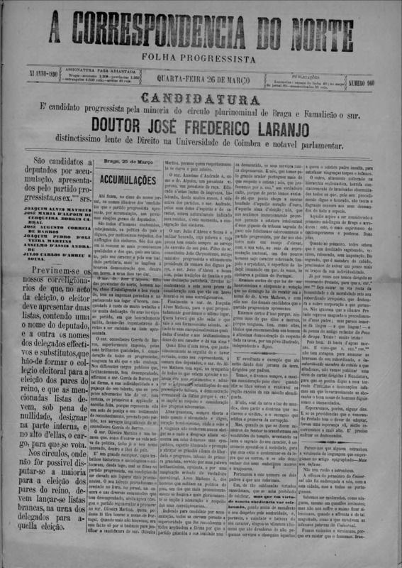 Correspndência do Norte (A)