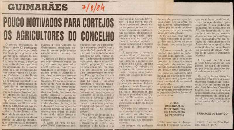 Jornal de Notícias -07/08/1984
