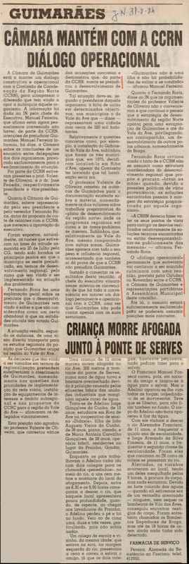 Jornal de Notícias -31/08/1984