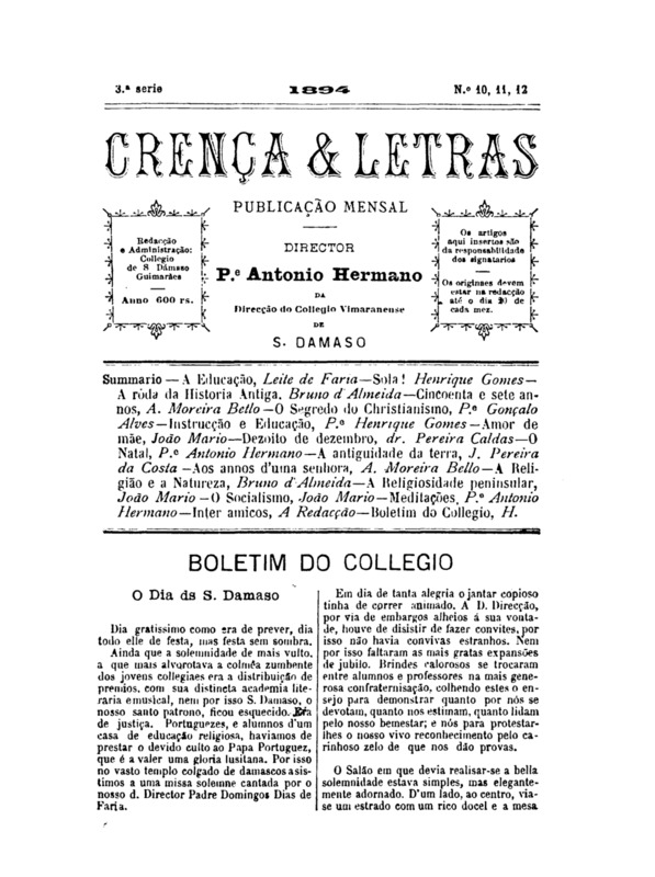 Crença e Letras