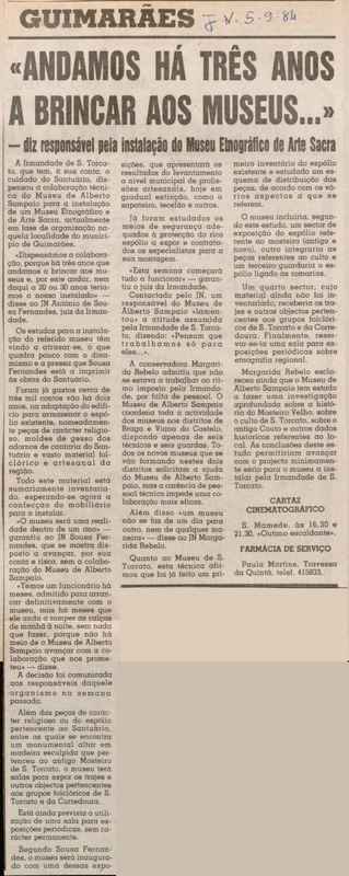 Jornal de Notícias -05/09/1984