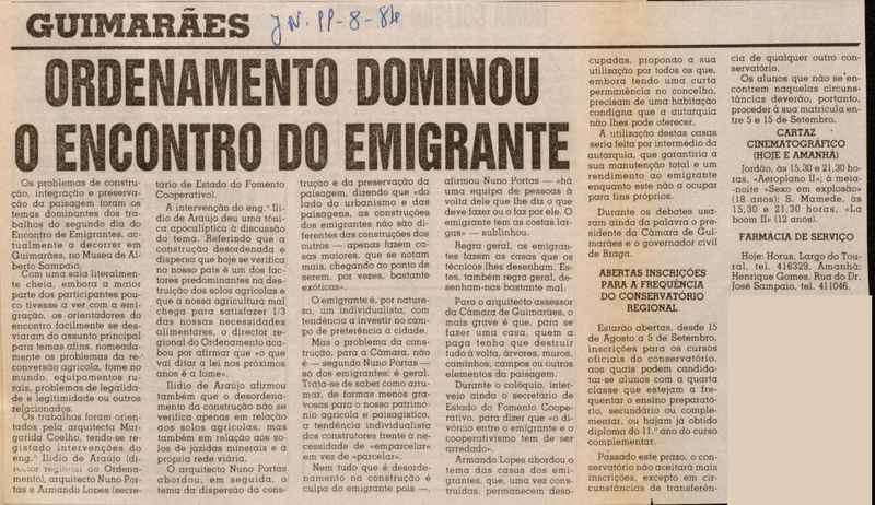 Jornal de Notícias -11/08/1984