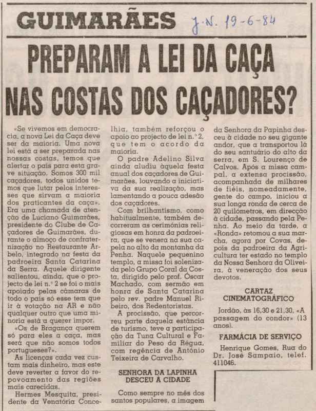 Jornal de Notícias -19/06/1984