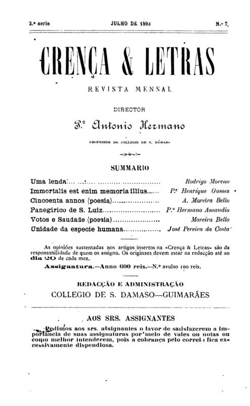 Crença e Letras