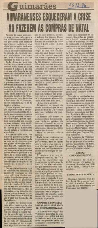 Jornal de Notícias -26/12/1984