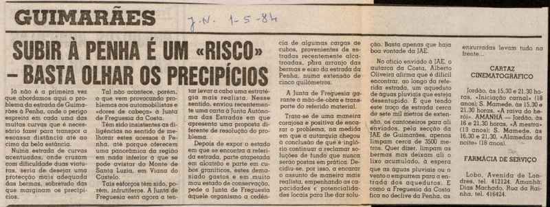 Jornal de Notícias -01/05/1984