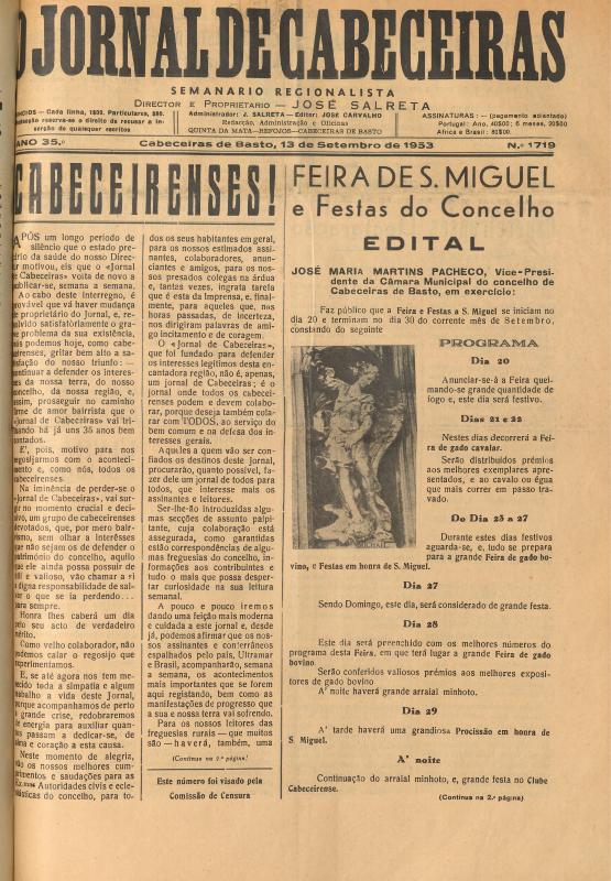Jornal de Cabeceiras (O)