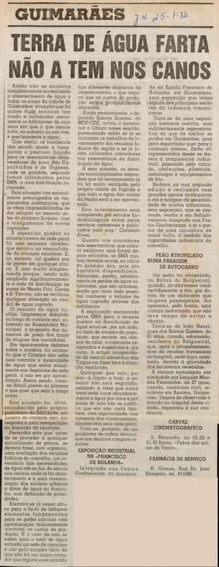 Jornal de Notícias -25/07/1984
