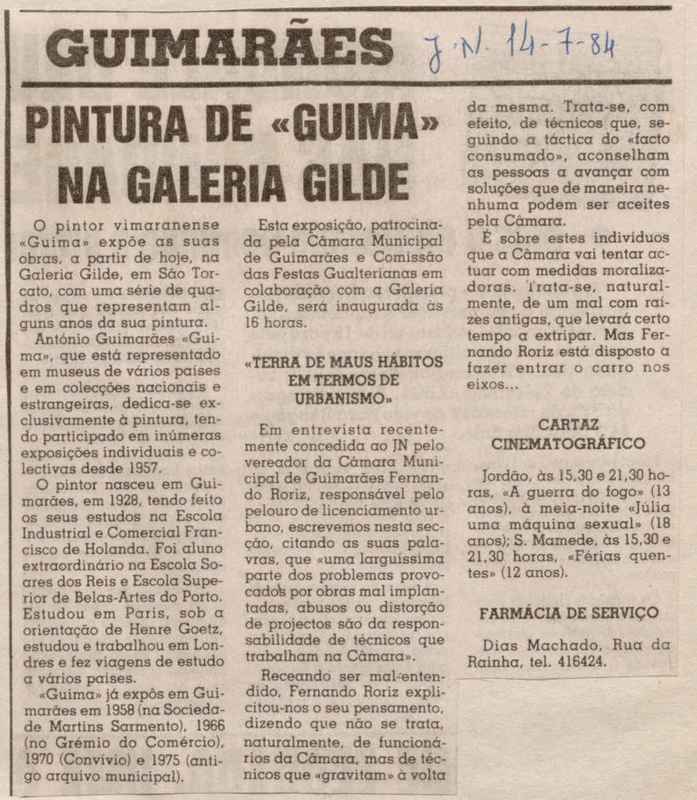 Jornal de Notícias -14/07/1984