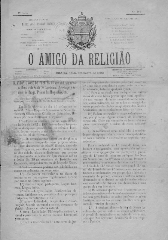 Amigo da Religião (O)