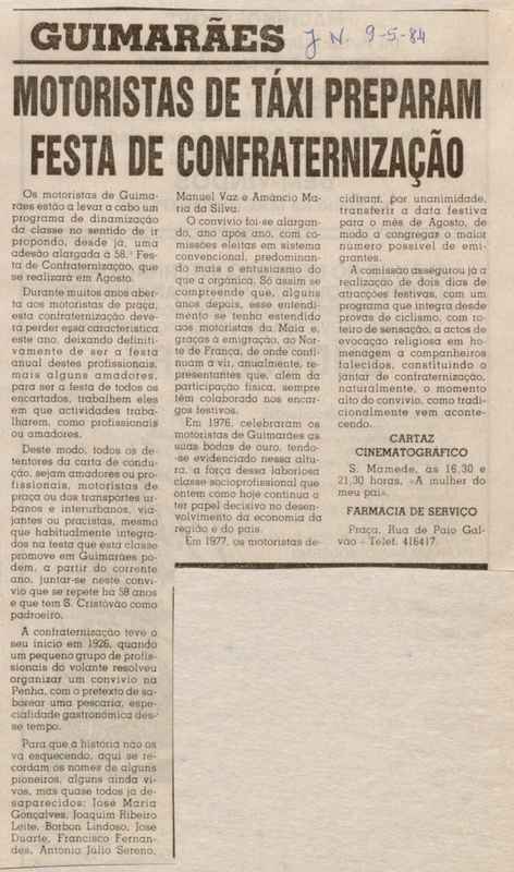 Jornal de Notícias -09/05/1984