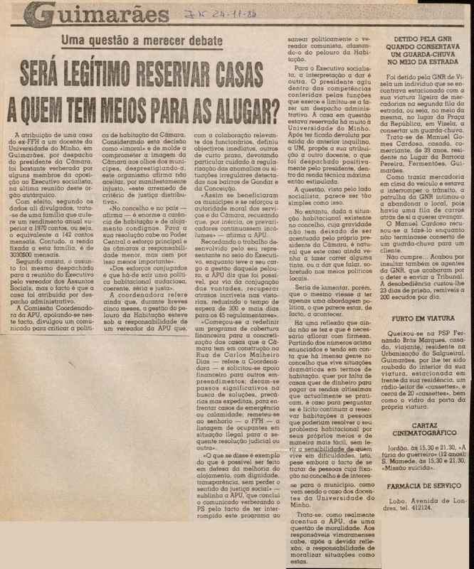 Jornal de Notícias -24/11/1984