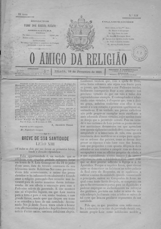 Amigo da Religião (O)