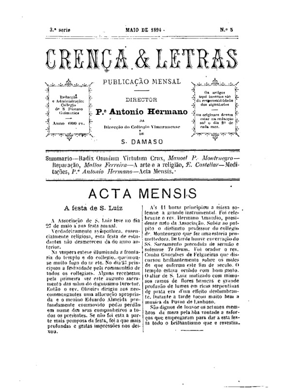 Crença e Letras