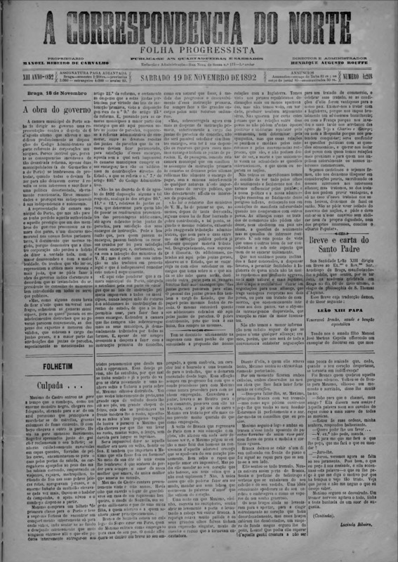 Correspndência do Norte (A)