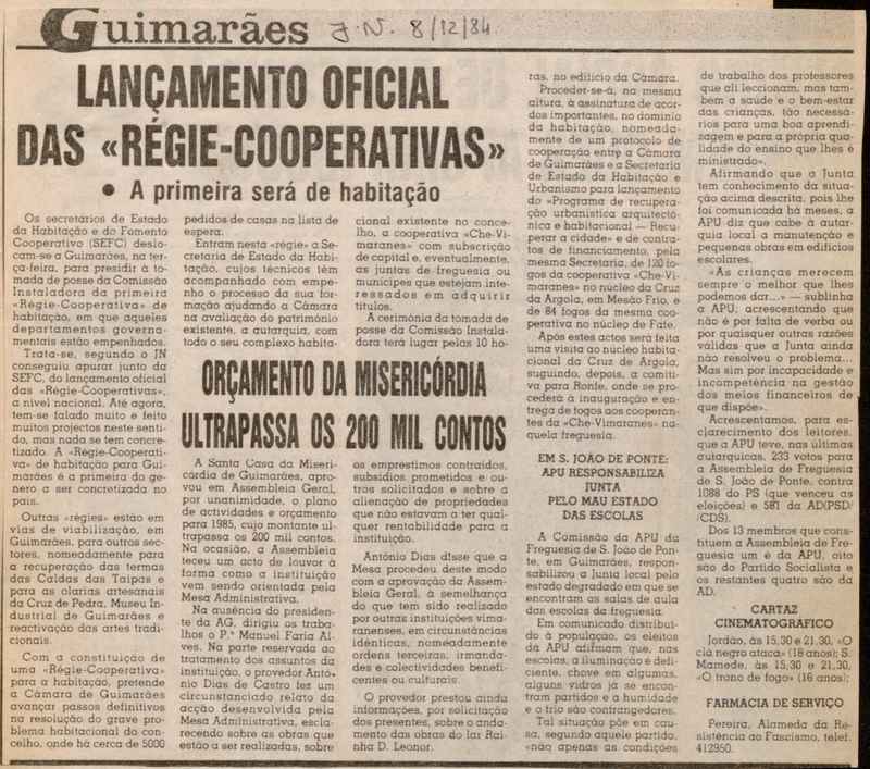 Jornal de Notícias -08/12/1984