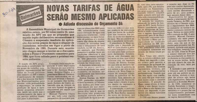 Jornal de Notícias -30/01/1984
