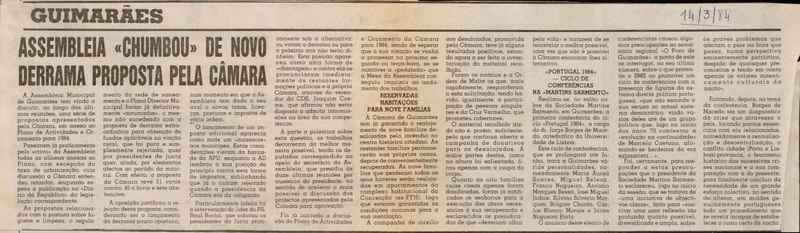 Jornal de Notícias -14/03/1984