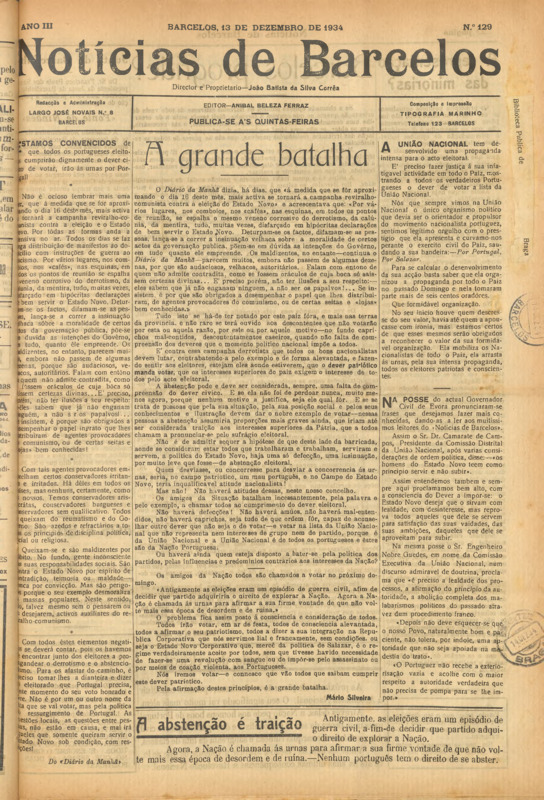 Notícias de Barcelos