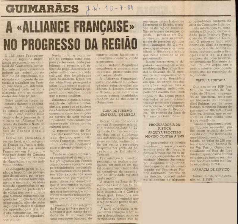 Jornal de Notícias -10/07/1984
