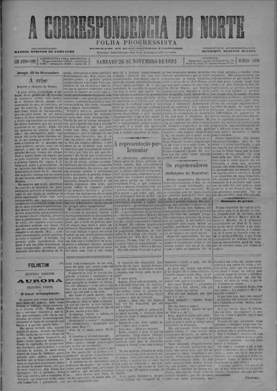 Correspndência do Norte (A)