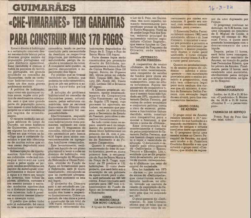 Jornal de Notícias -16/03/1984