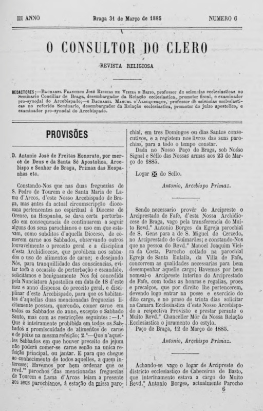Consultor do Clero (O)