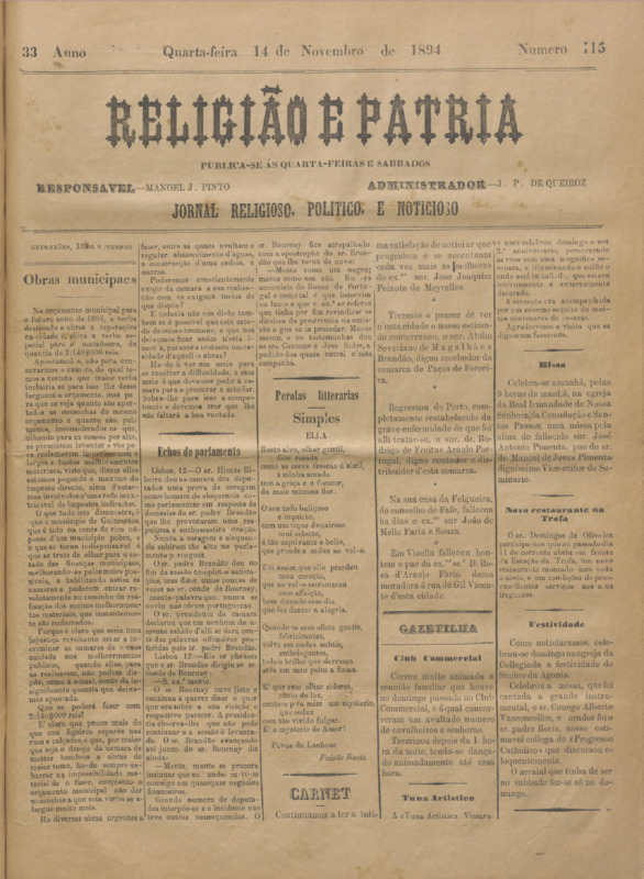 Religião e Pátria