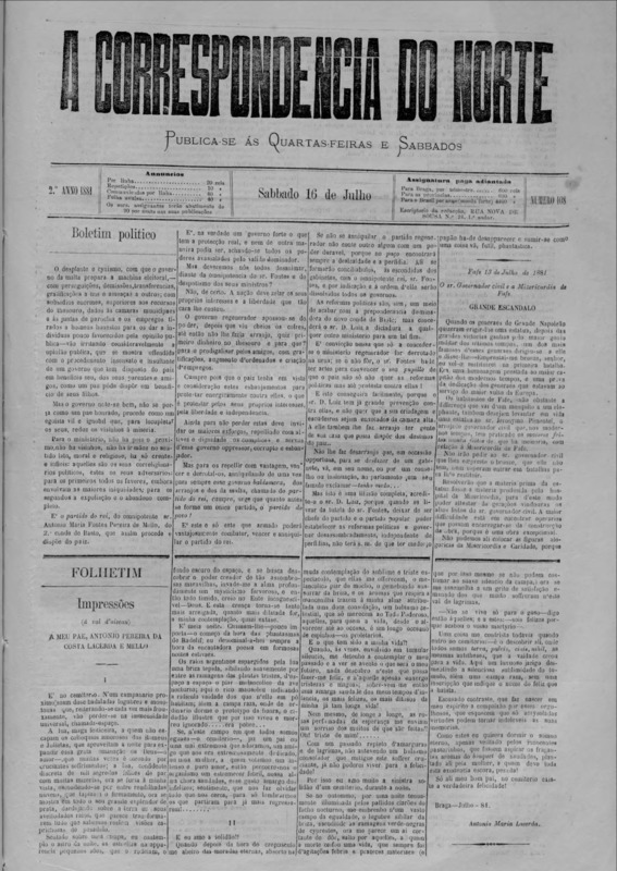 Correspndência do Norte (A)