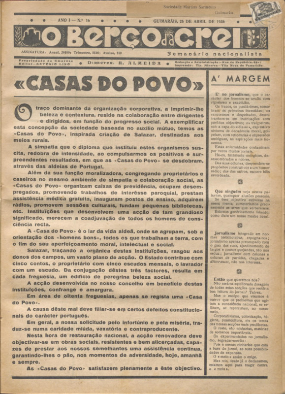 Berço da Grei (O)