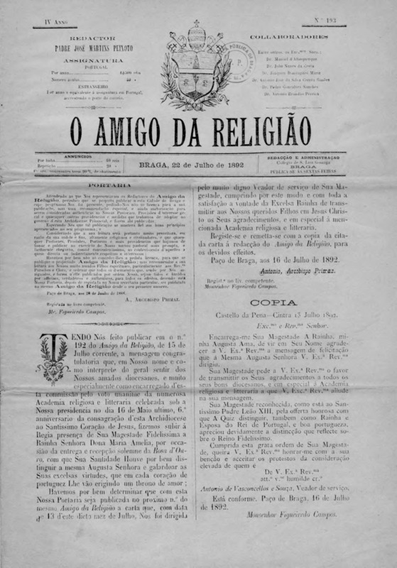 Amigo da Religião (O)