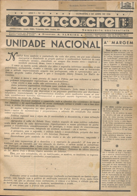 Berço da Grei (O)