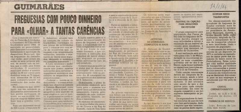 Jornal de Notícias -14/01/1984