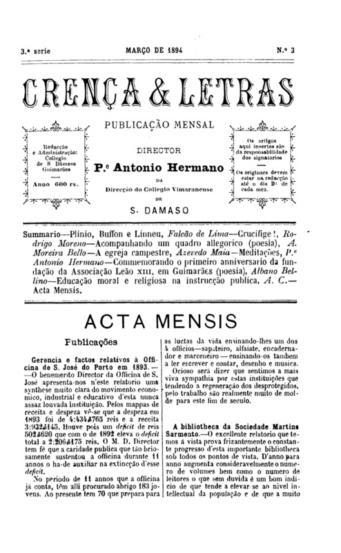 Crença e Letras
