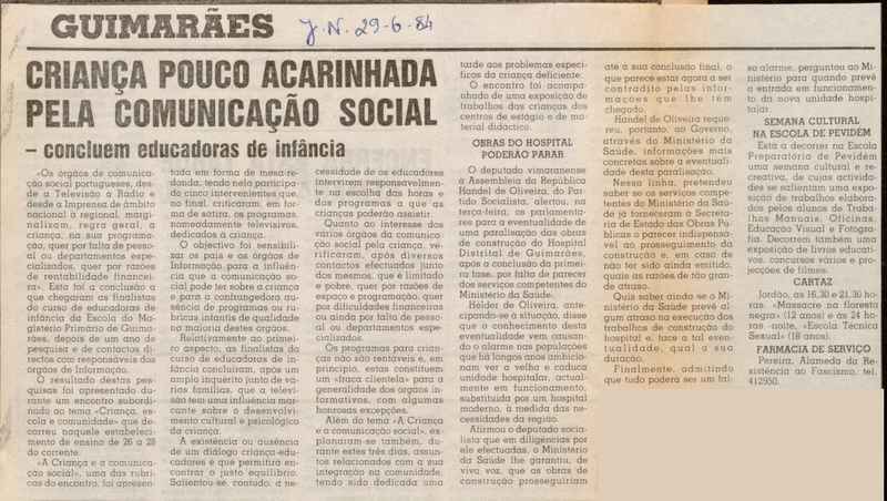 Jornal de Notícias -29/06/1984