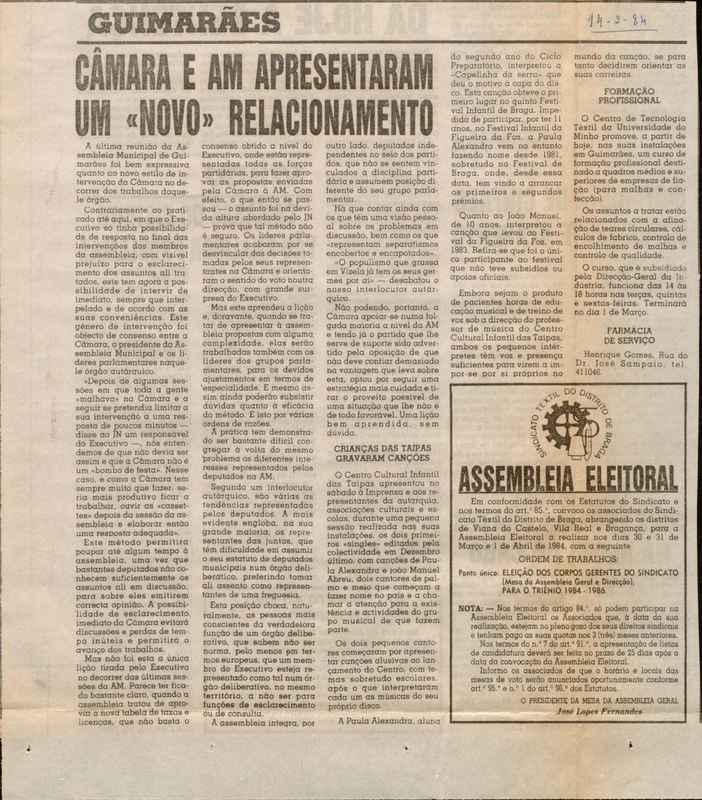 Jornal de Notícias -14/02/1984