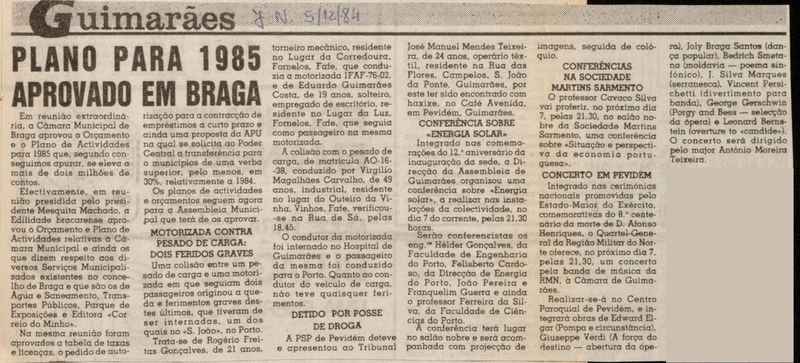 Jornal de Notícias -05/12/1984