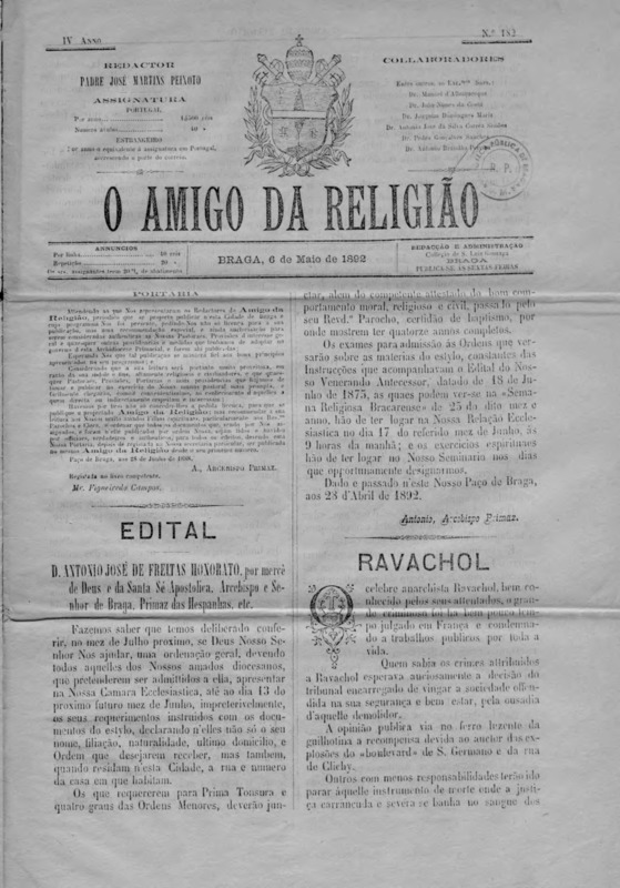 Amigo da Religião (O)