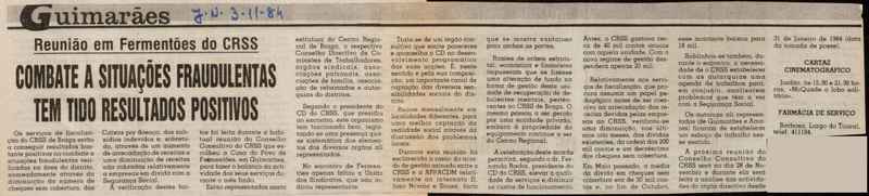 Jornal de Notícias -03/11/1984