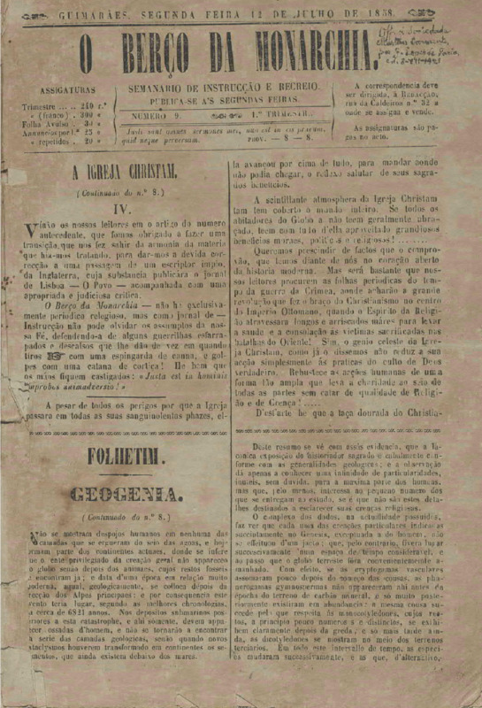 Berço da Monarquia (O) (1858)
