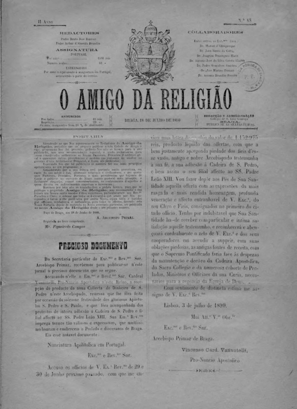 Amigo da Religião (O)