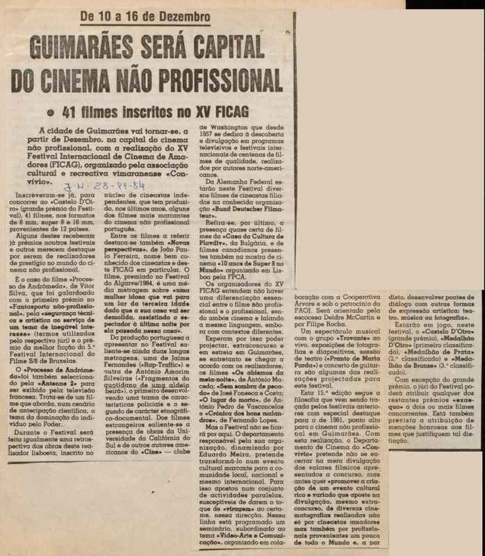 Jornal de Notícias -28/11/1984