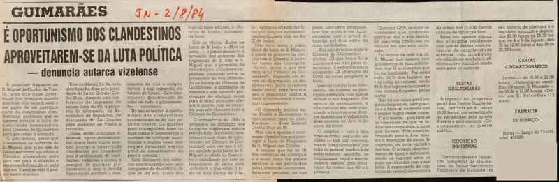 Jornal de Notícias -02/08/1984